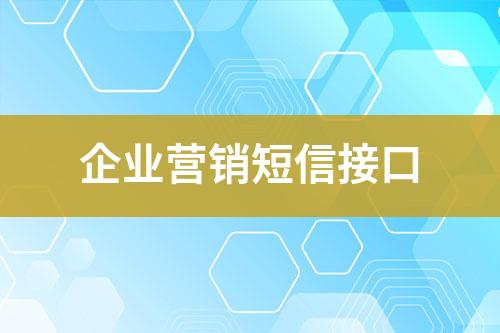 企業(yè)營(yíng)銷短信接口
