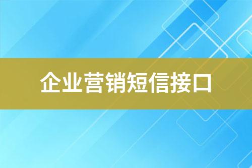 企業(yè)營銷短信接口